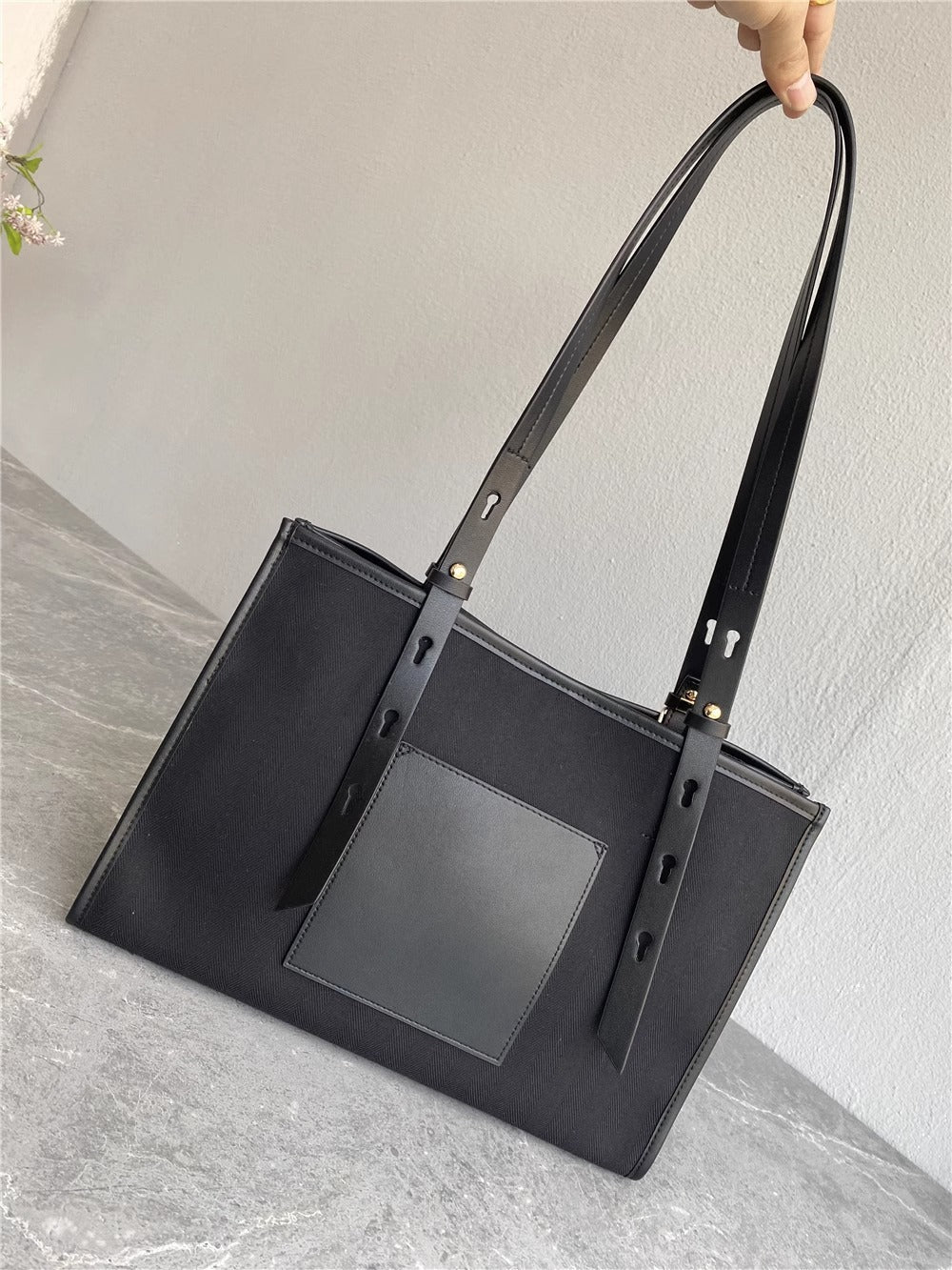 秋冬新款休闲时尚大空间ins潮百搭配牛皮托特包外贸出口欧美女包