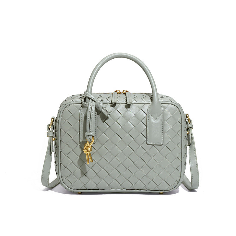 欧美大容量波士顿枕头包手工编织包时尚手提相机包潮流单肩斜挎包