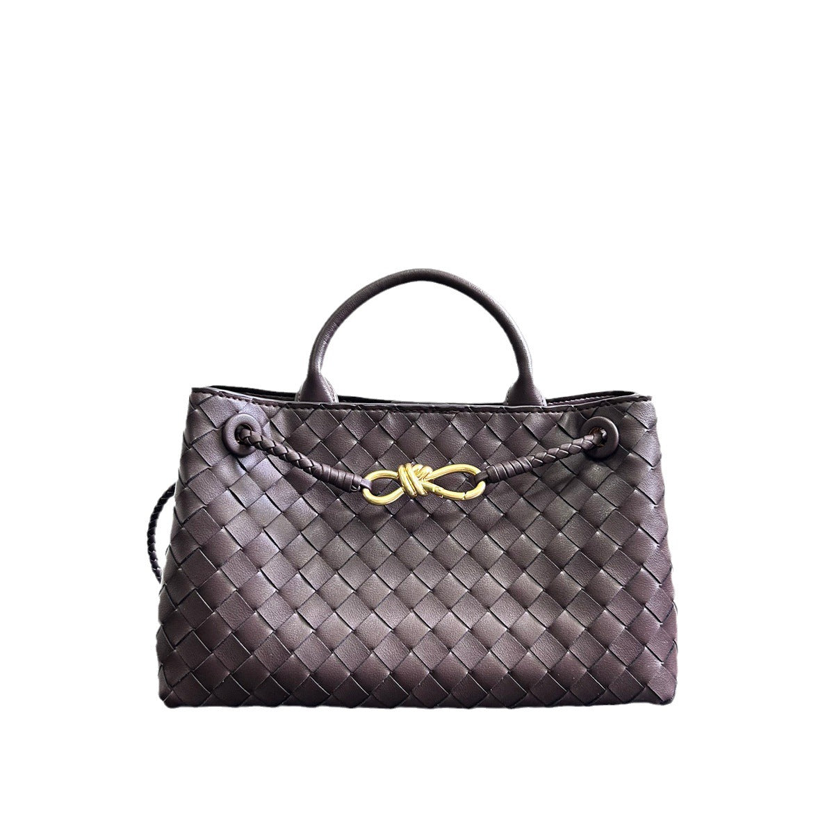 2023真皮编织包手提包女包单肩包牛皮手拎包小众品牌大包金色背包