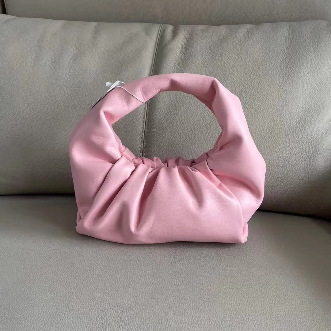 包包女2022新款女包牛角包pouch云朵包饺子包手提单肩包真皮女包