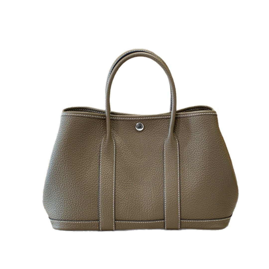 手工蜡线Garden party花园包真皮手提托特包通勤妈咪包购物袋女