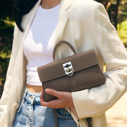 日韩简约通勤手拎单肩腋下包小众高级感百搭斜挎小手提医生包代发