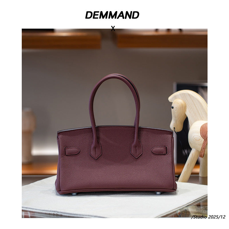 单肩包质感气质通勤手提包2025春夏季轻奢铂金包洋气百搭斜挎包