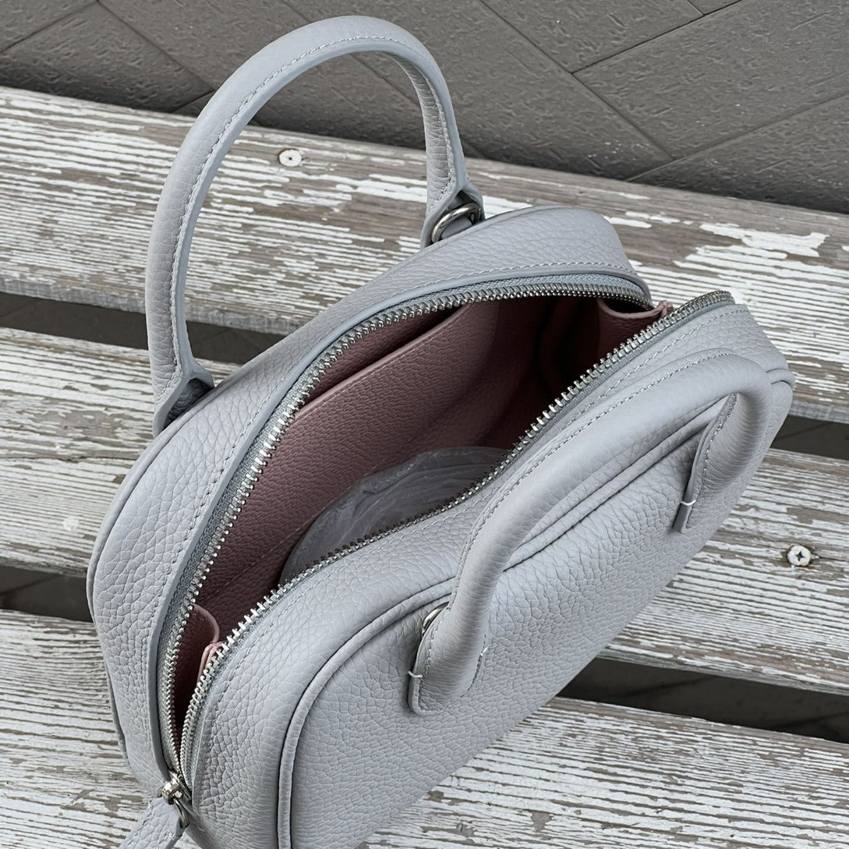 头层牛皮波士顿枕头包韩国小众真皮保龄球手提包时尚单肩斜挎包女