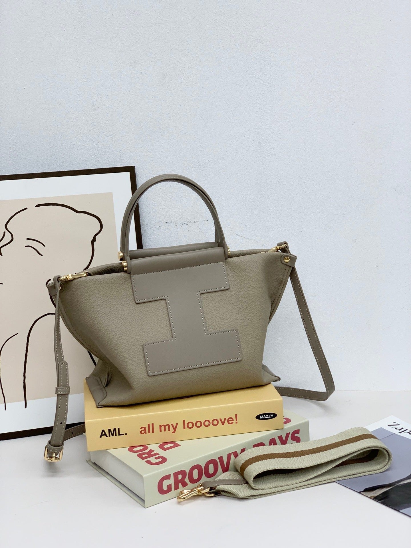 头层牛皮设计托特包女大容量真皮2024新款通勤腋下单肩斜挎女包包