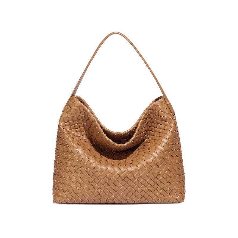 日常百搭单肩女包定制编织斜挎包包贴标韩版手提包质感潮流腋下包