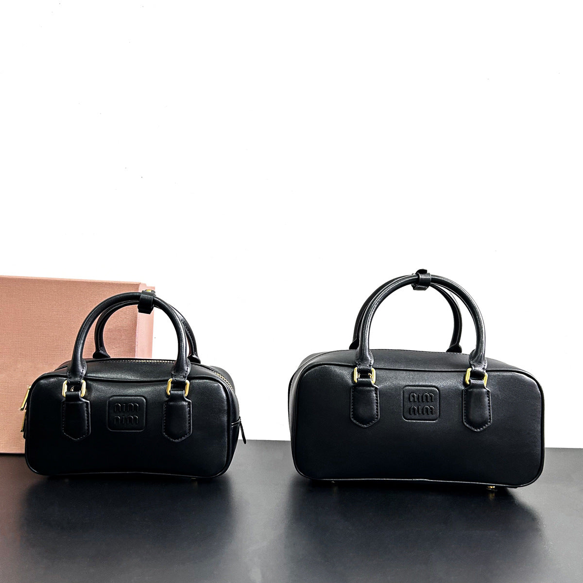 时尚百搭横款小手提包保龄球包小包包2023秋冬新款复古枕头包女包