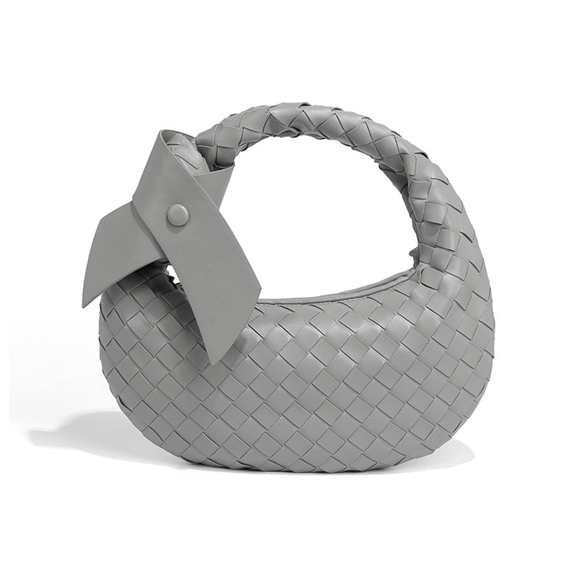 跨境亚马逊货源女包时尚质感手拎腋下包手工编织包夏季潮流饺子包