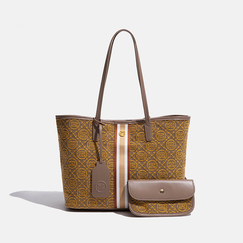 跨境大容量包包2025新款轻奢女包单肩子母包通勤百搭高级感托特包