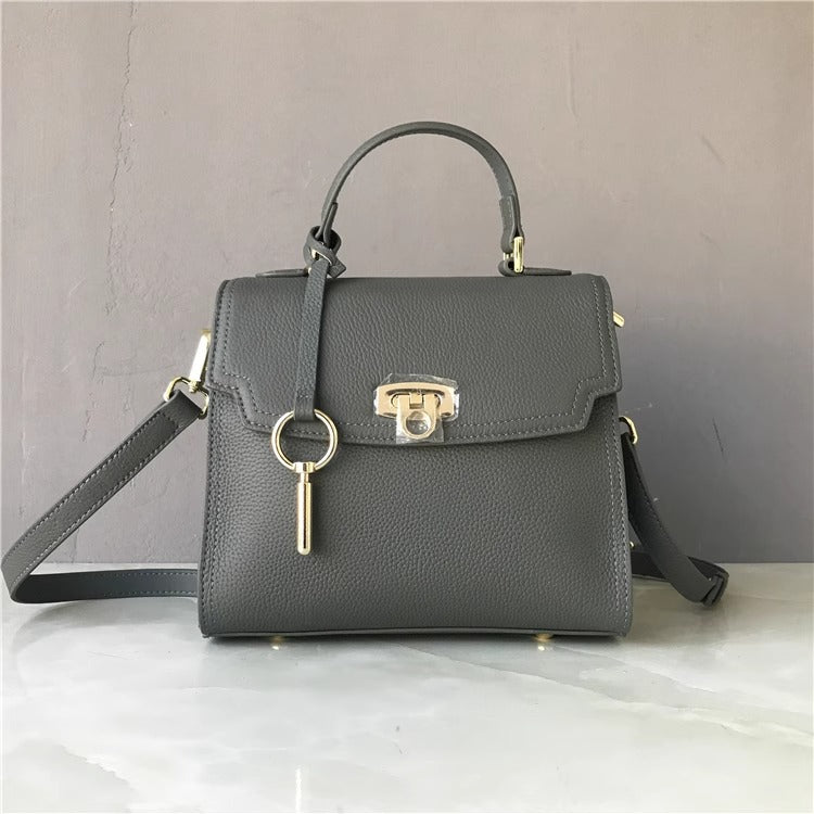 外贸女包togo头层牛皮凯莉手提包女网红新款潮小众时尚单肩斜挎包