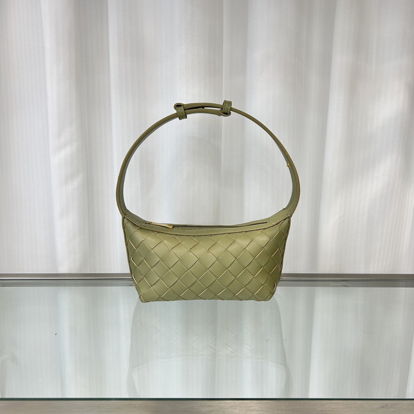 2025新款原厂女包 B家羊皮编织便当包手提饭盒包百搭单肩包腋下包