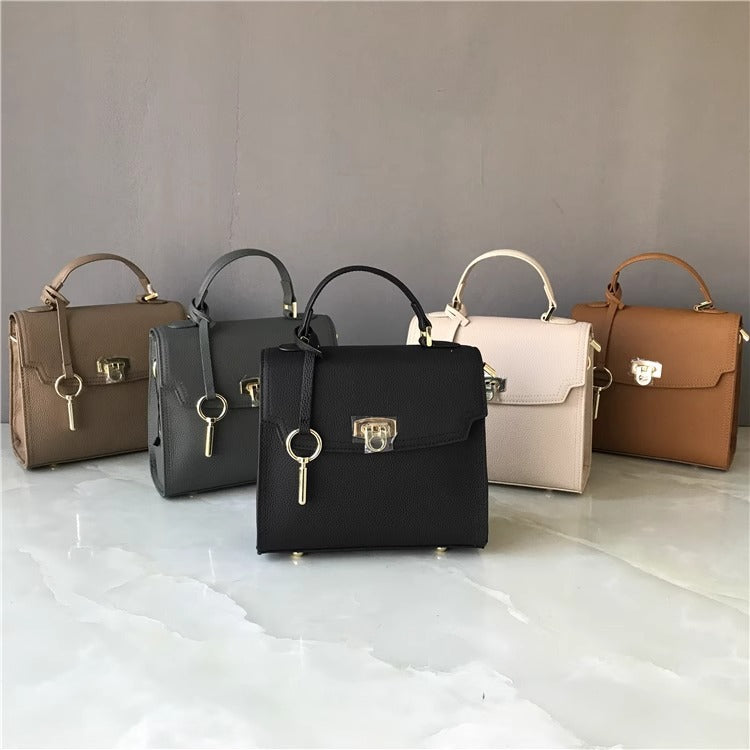 外贸女包togo头层牛皮凯莉手提包女网红新款潮小众时尚单肩斜挎包