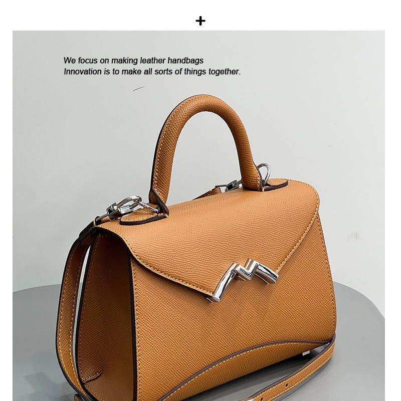 高级感小众设计莫奈包包女2025新款M扣凯莉包单肩斜挎通勤手提包