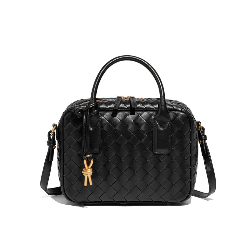 欧美大容量波士顿枕头包手工编织包时尚手提相机包潮流单肩斜挎包