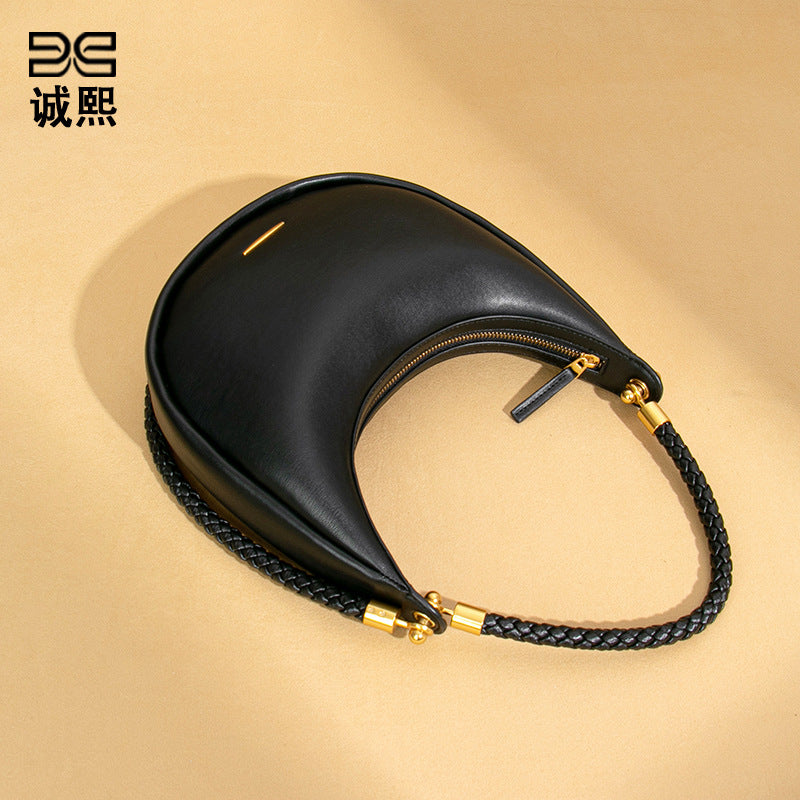 2025新品小众月牙包高级感时尚女包单肩腋下包质感潮流手提新月包