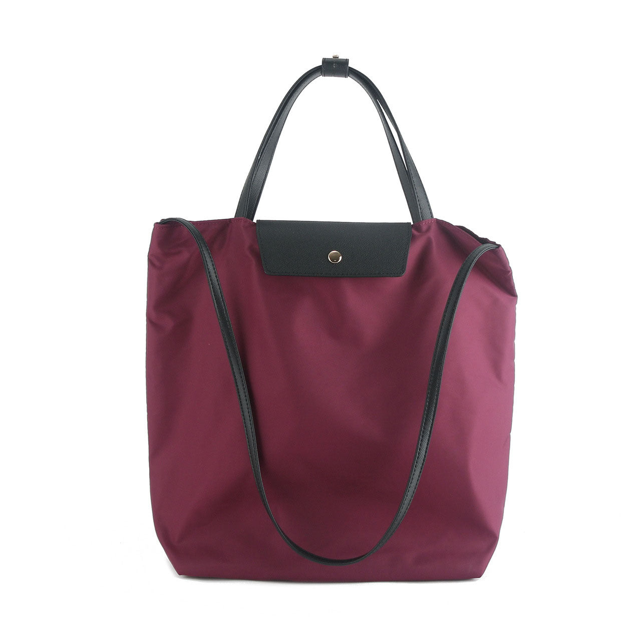 韩版简约大容量尼龙配真皮托特包手提包高级洋气百搭单肩斜跨包女