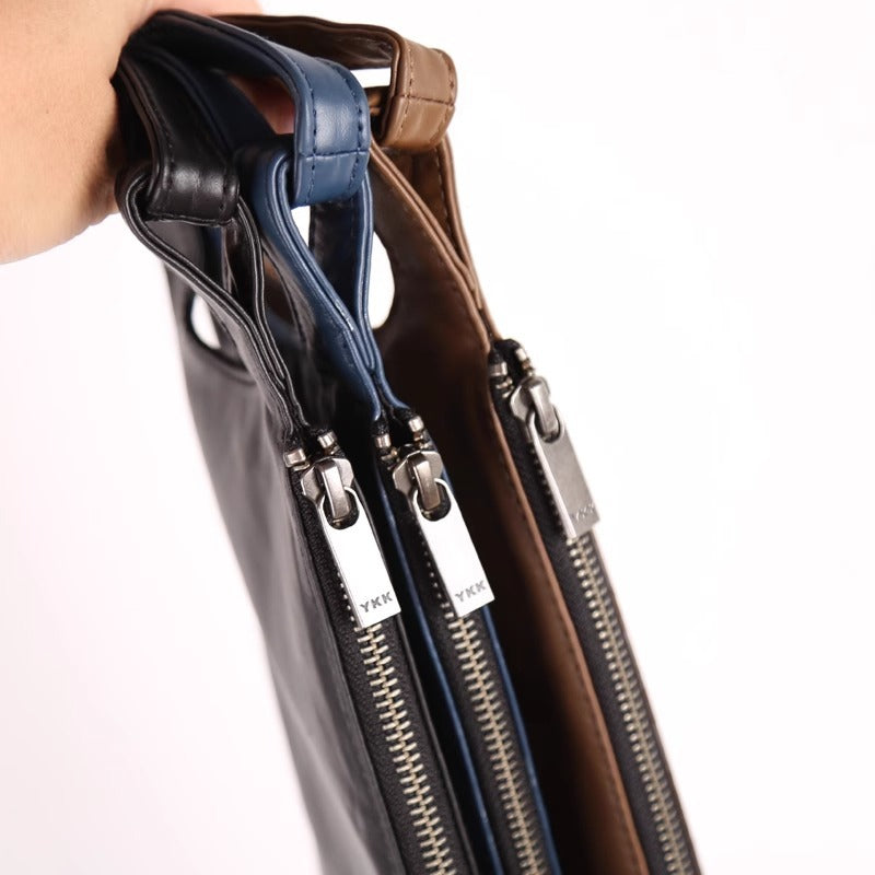 手工真皮横款钱包 植鞣头层牛皮手拎手拿包小手包男女款一件代发