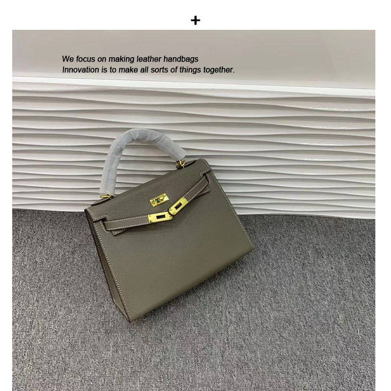 手提包新款2024潮流时尚百搭凯利包质感手掌纹手机包单肩斜挎包女