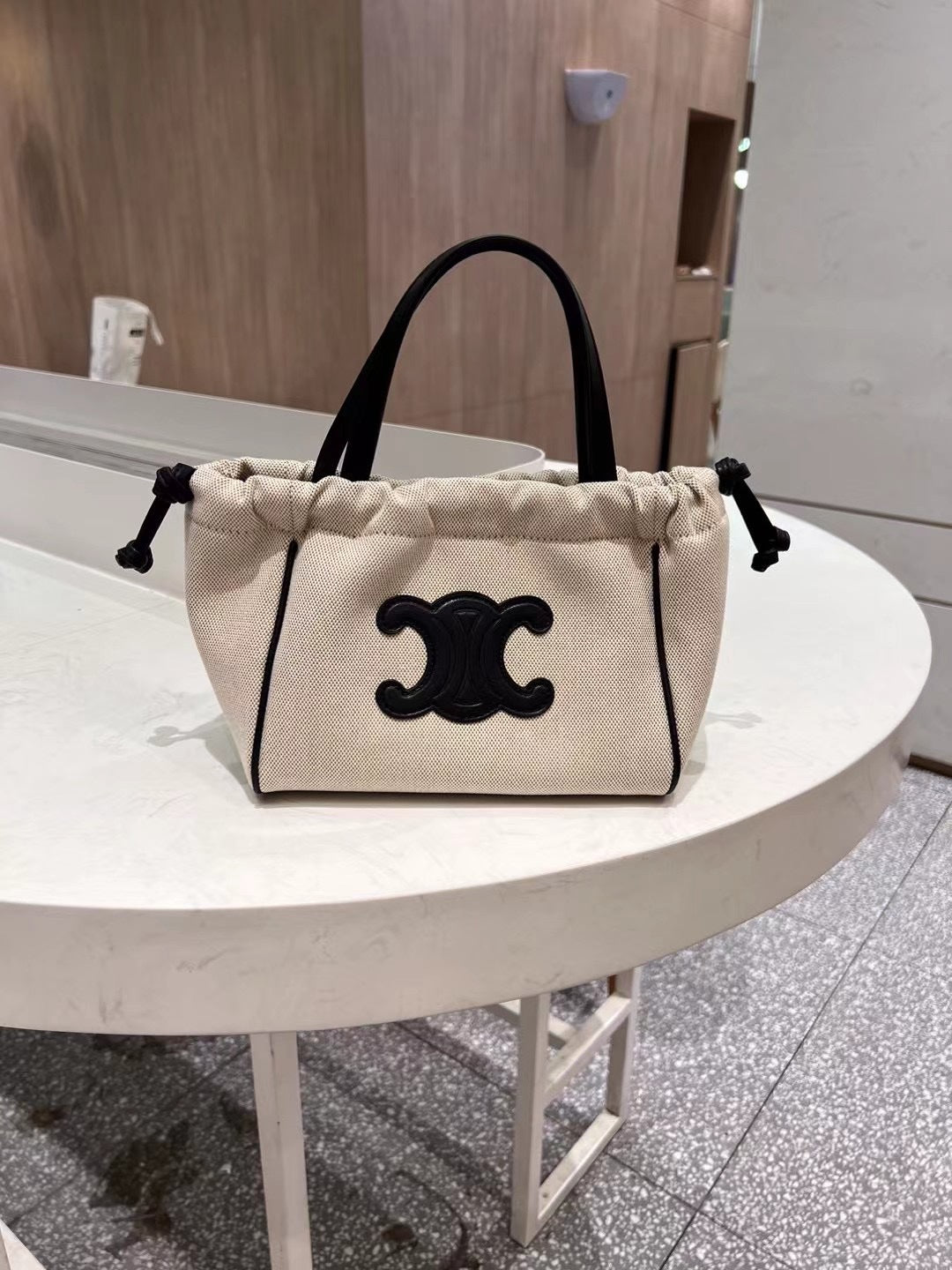 2024新款复古手提包凯旋门牛皮腋下托特包包女单肩斜挎包小众设计