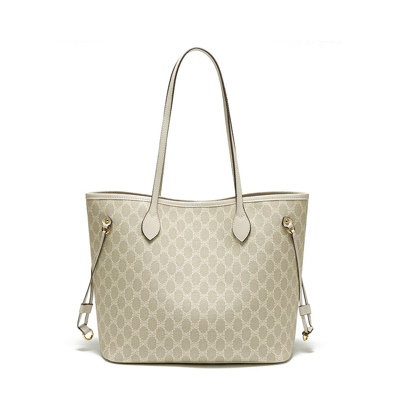 跨境大容量潮流单肩腋下包休闲通勤印花高级感手提女包秋冬托特包