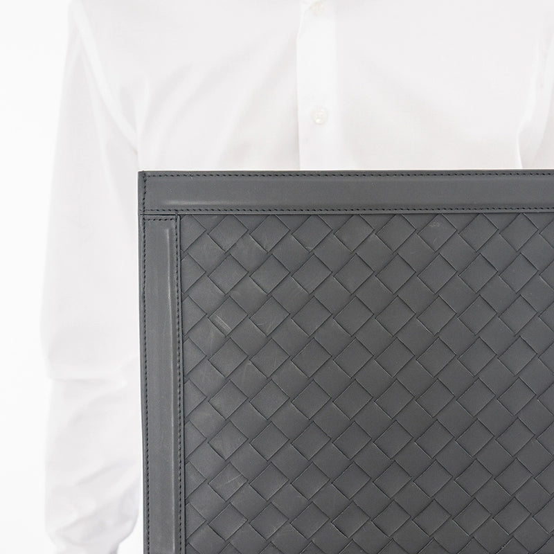 X&BV超薄特大号编织手拿包男真皮休闲大容量时尚平板ipad包手包男