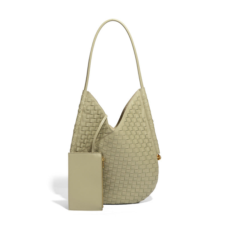 复古大容量子母单肩包手工编织包时尚女士手提包休闲百搭腋下托特