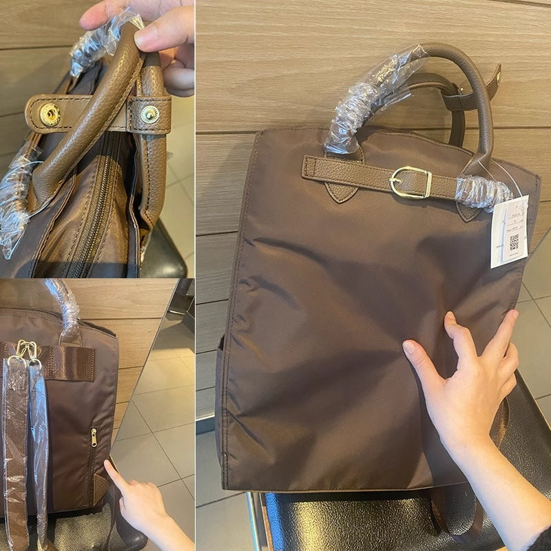 一眼贵气 超高级双肩气质女背包牢固~防泼水超轻巨美 直播代发