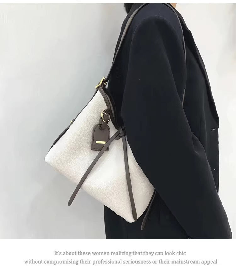 托特包女大容量手提包2024新款潮小众设计单肩斜挎包腋下包水桶包