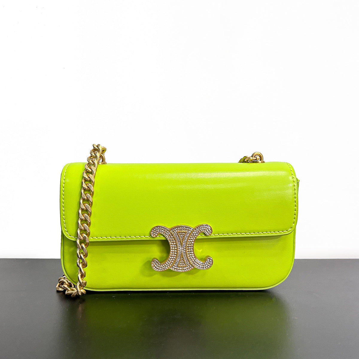 凯旋门包包复古腋下包豆腐包女2023新款单肩链条法棍包甜酷