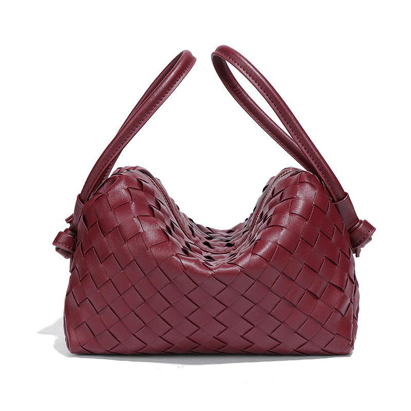 外贸新品手提相机包小众设计手工编织枕头包个性潮流单肩斜挎女包