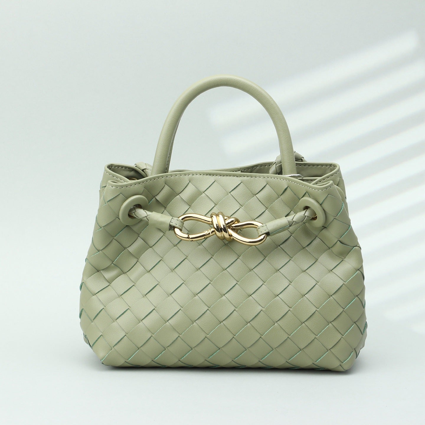 真皮手拎包外贸高级编织包跨境时尚羊皮手提包大容量单肩斜跨包女