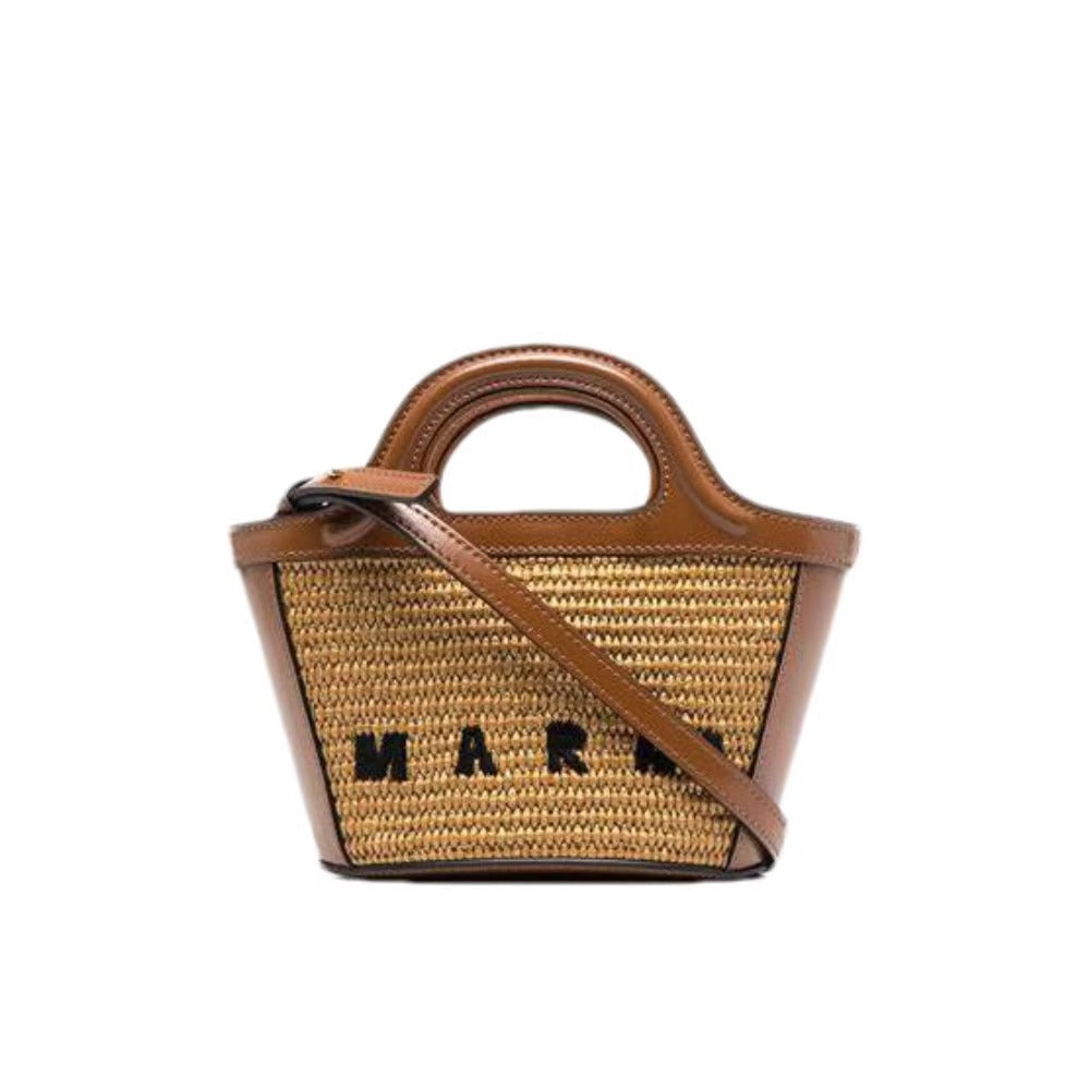玛尼对版编织包2025春夏草编拼牛皮休闲百搭单肩斜挎迷你菜篮子包