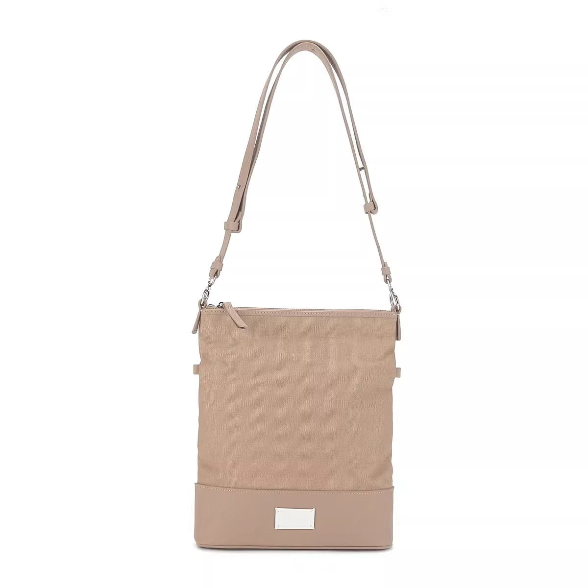 M6马吉5ac新款牛皮拼接帆布hobo腋下包高级感百搭单肩斜挎手机包