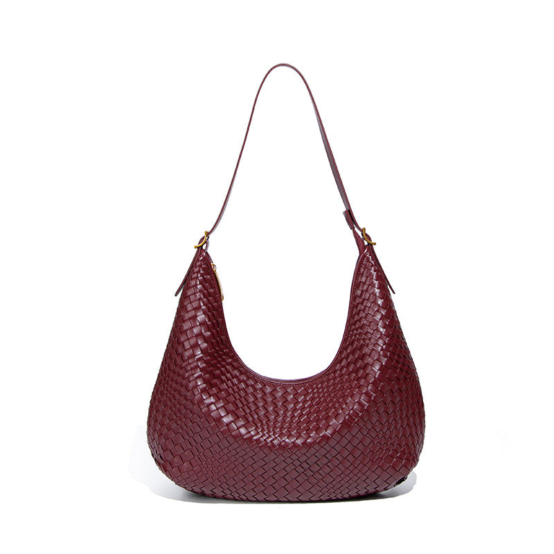 韩版大容量定制手工编织包包女时尚单肩腋下包休闲百搭手提托特包