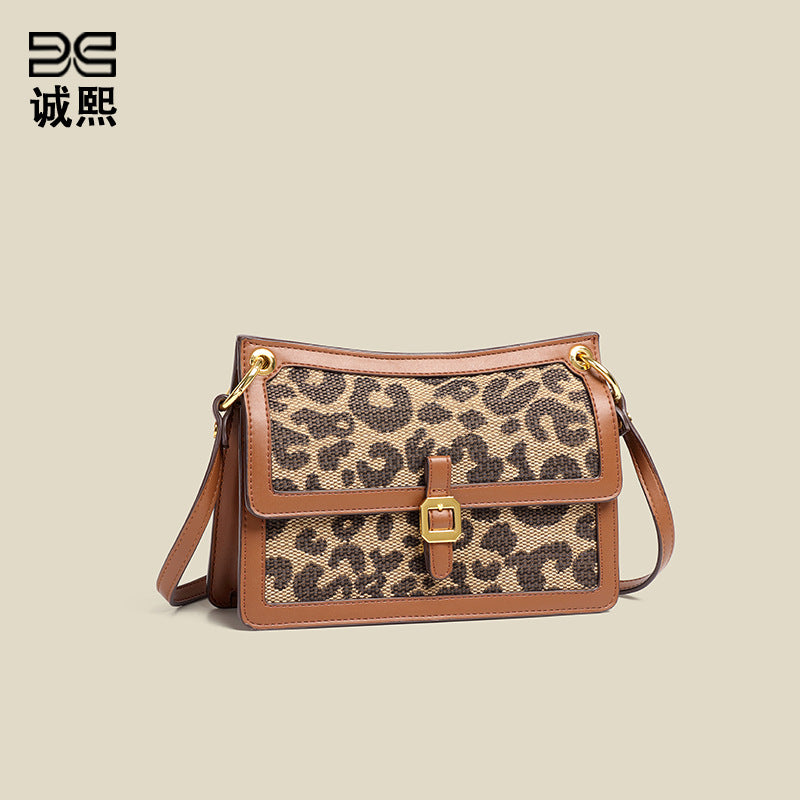 豹纹腋下高级感包包女2025新款百搭 ins小众时尚女包爆款斜挎小包