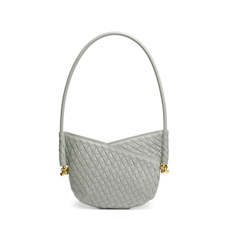 编织包包女大容量软皮质感手提包时尚通勤单肩包时尚马卡龙腋下包