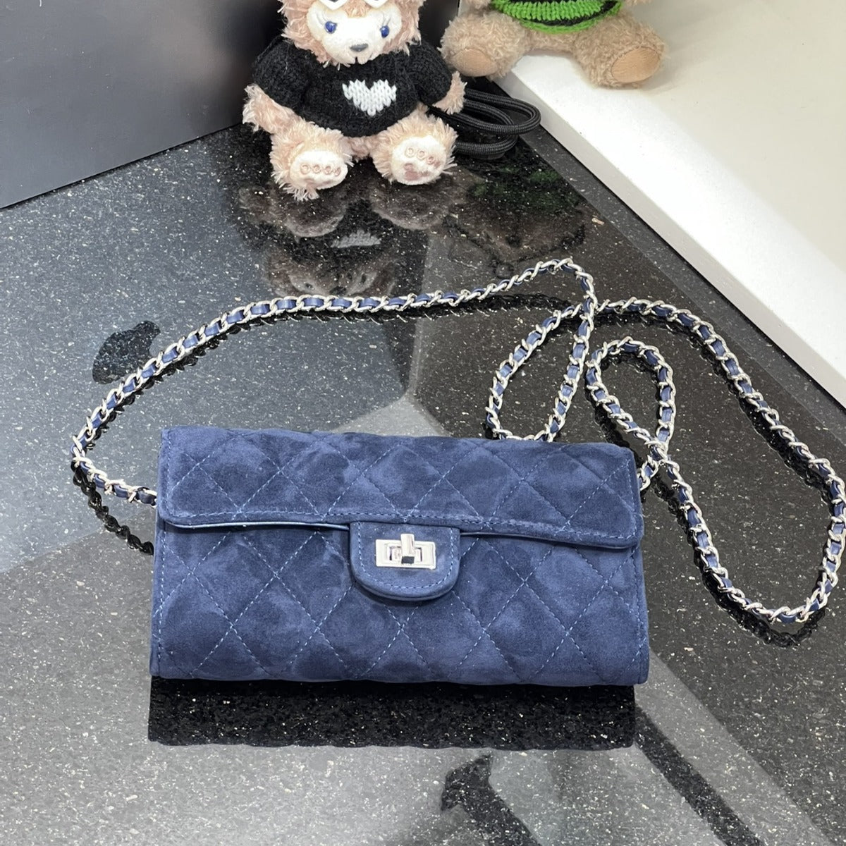 真皮磨砂菱格小香风链条小包包美拉德色百搭斜挎包零钱包手拿包潮