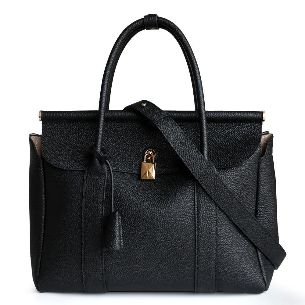 LP同款手袋手拎包帆布拼皮老钱风大容量单肩手提通勤托特公文包包