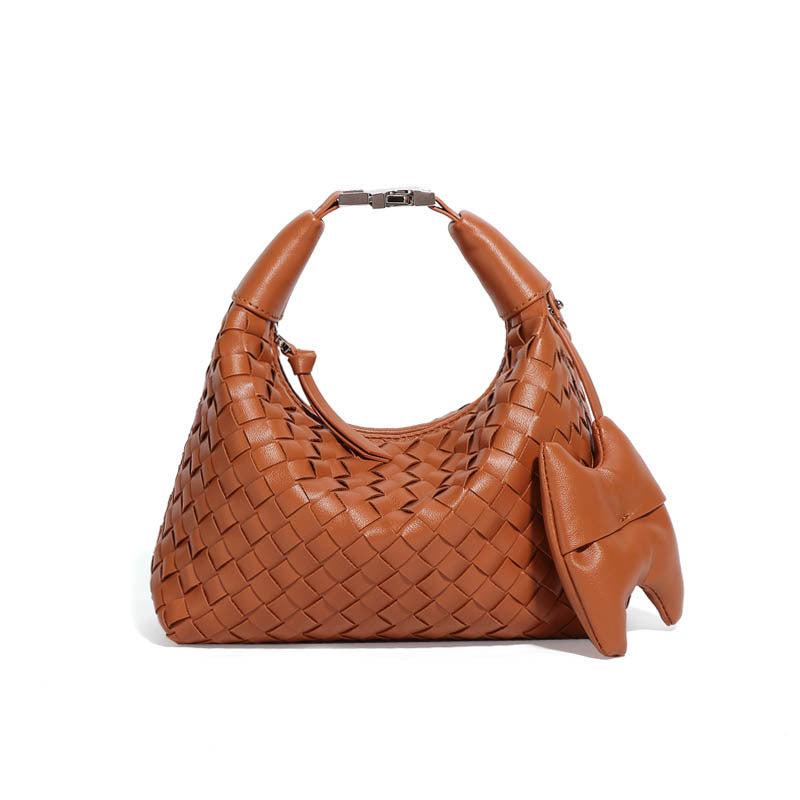 包包女2025新款手工编织包跨境手提饭盒包质感潮流休闲单肩斜跨包