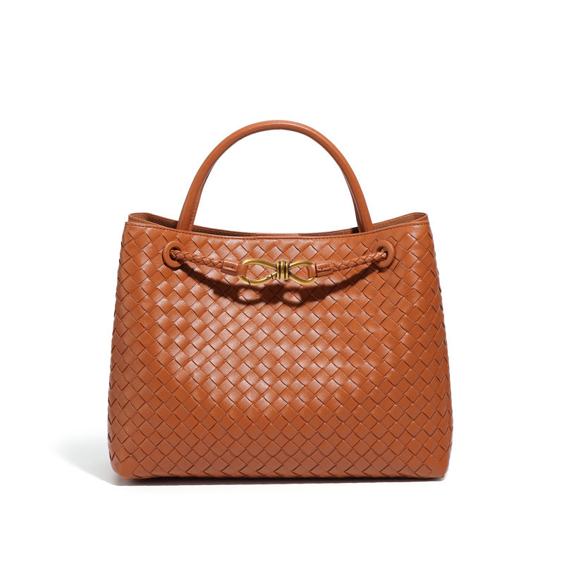 复古大容量包包女手工编织包包通勤百搭手提包时尚休闲单肩斜挎包