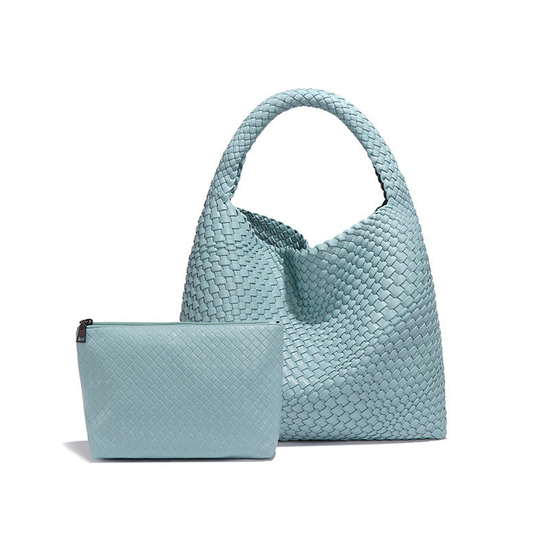 跨境热销爆款订制托特包手提女包潮流大容量腋下包编织子母单肩包