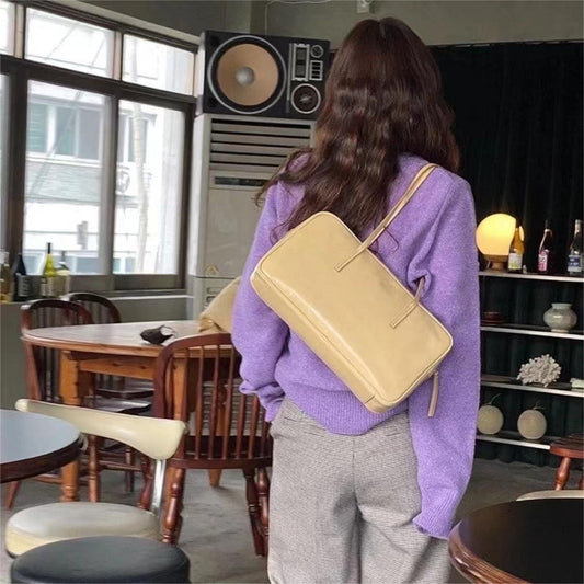 JK制服春夏高级感ins波士顿枕头包牛皮单肩斜跨大容量 无痕代发