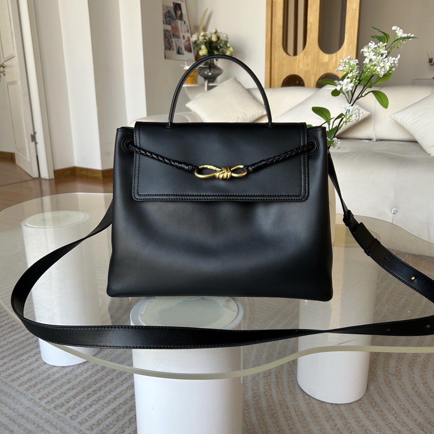 女士包包2025秋冬新款轻奢小众高级感通勤托特包牛皮老钱风手提包