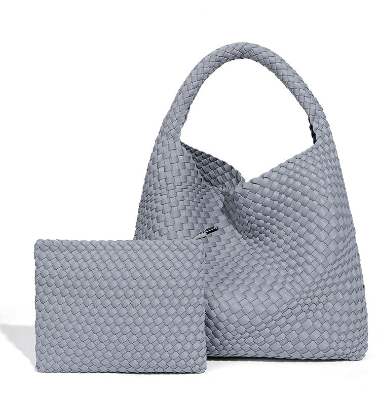 2025年流行手工编织包手提托特单肩腋下女包时尚复古潮流休闲质感