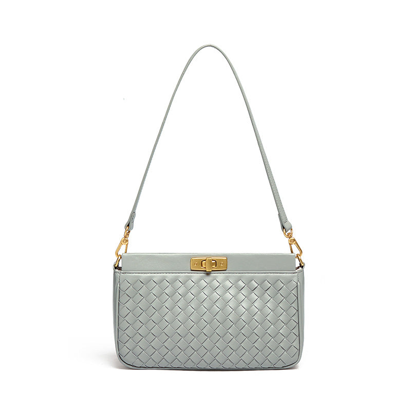 外贸批发初春新款手拎女包时尚休闲手工编织包约会百搭单肩腋下包