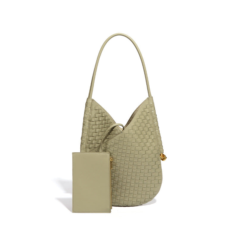 高级感百搭大容量托特包手工编织包包休闲复古女士潮流手提单肩包