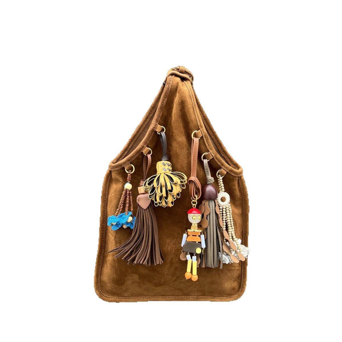 包包女2025新品网红撞色牛皮小众设计流苏手拎包简约时尚手提包潮