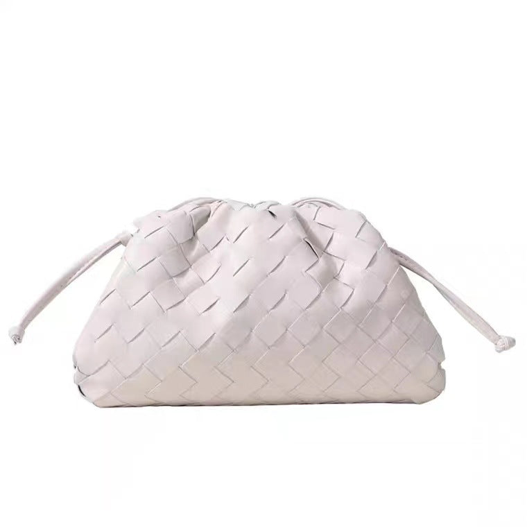 包包女皱褶饺子包真皮云朵包牛皮编织单肩斜挎包阿希歌同款时尚