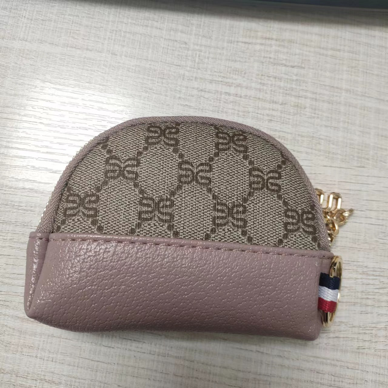 2025春季 女包欧美印花女零钱包钱夹PVC撞色小拉链包包 一件代发