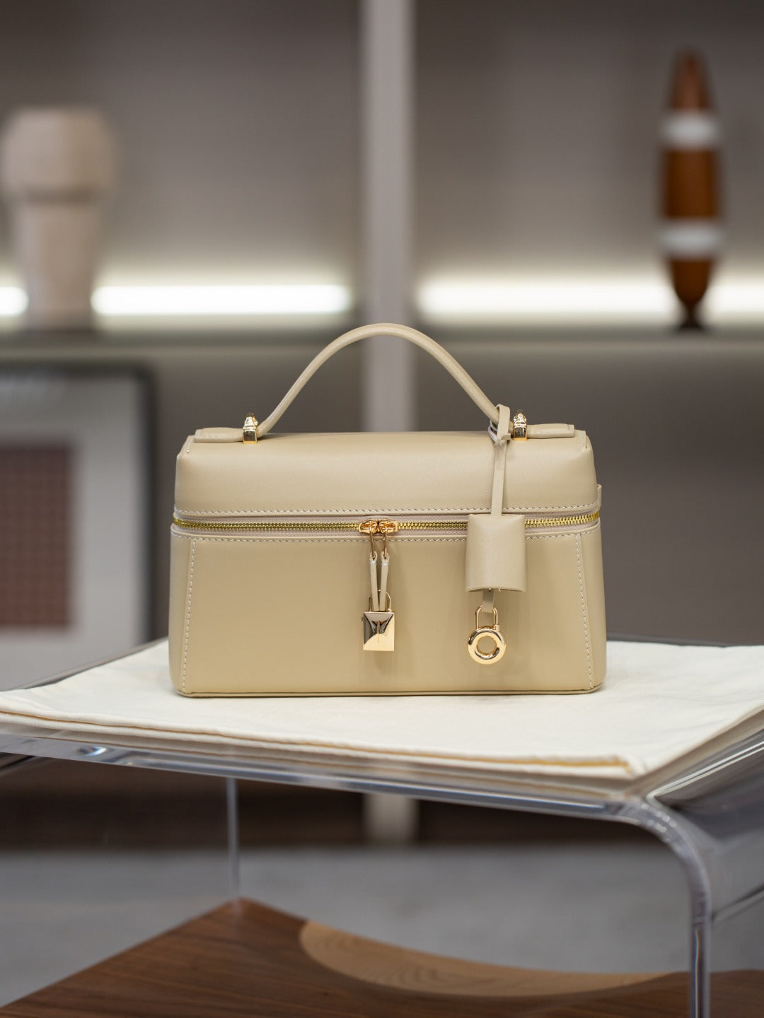 2025夏季款包包百搭牛皮lp饭盒包小众高级感真皮女包跨境斜挎包